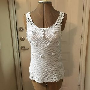 Sleeveless Crochet Top - Size Small